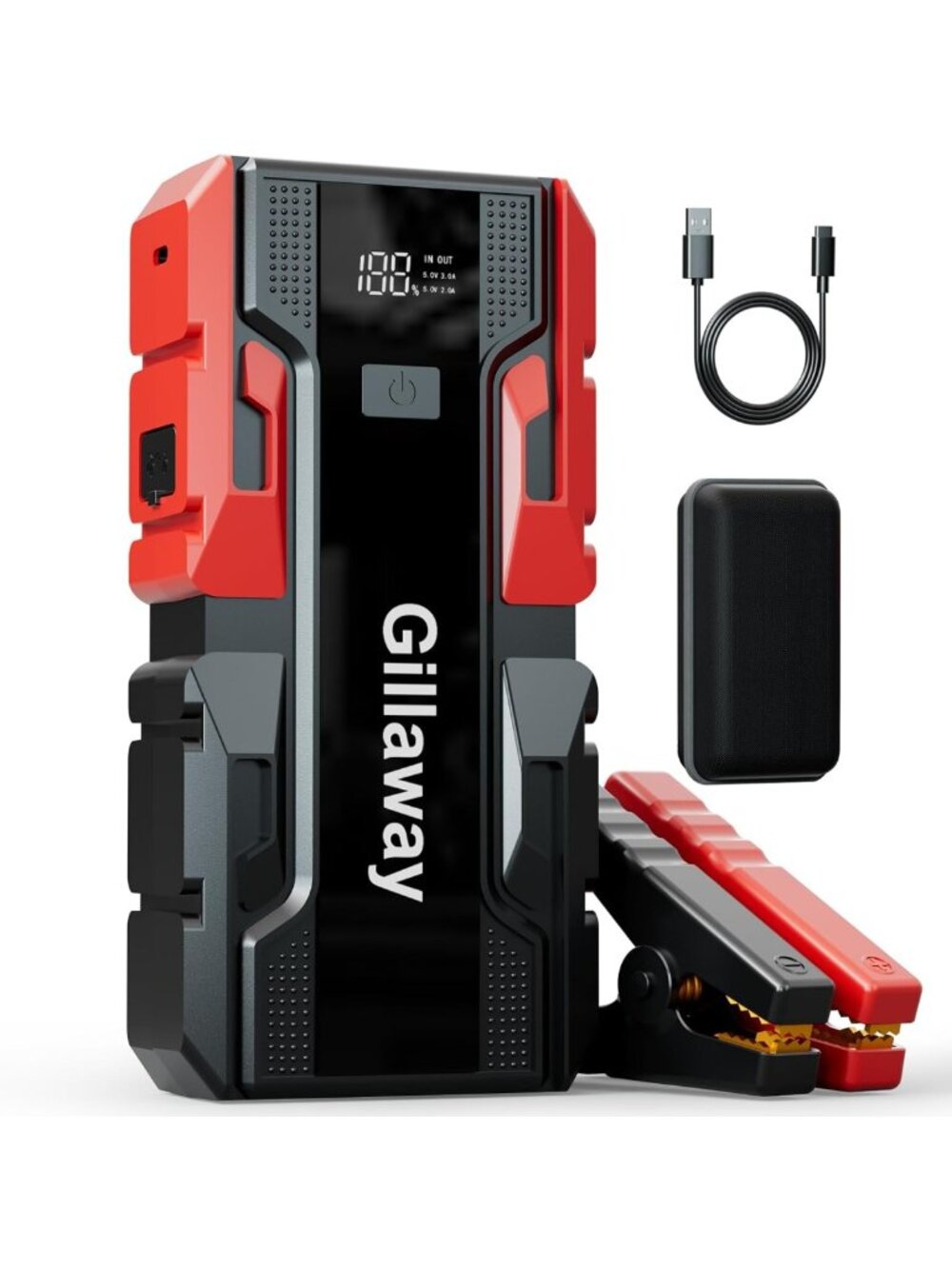 Portable Car Jump Starter & Power Bank - 12V Battery Pack for Gas & Diesel